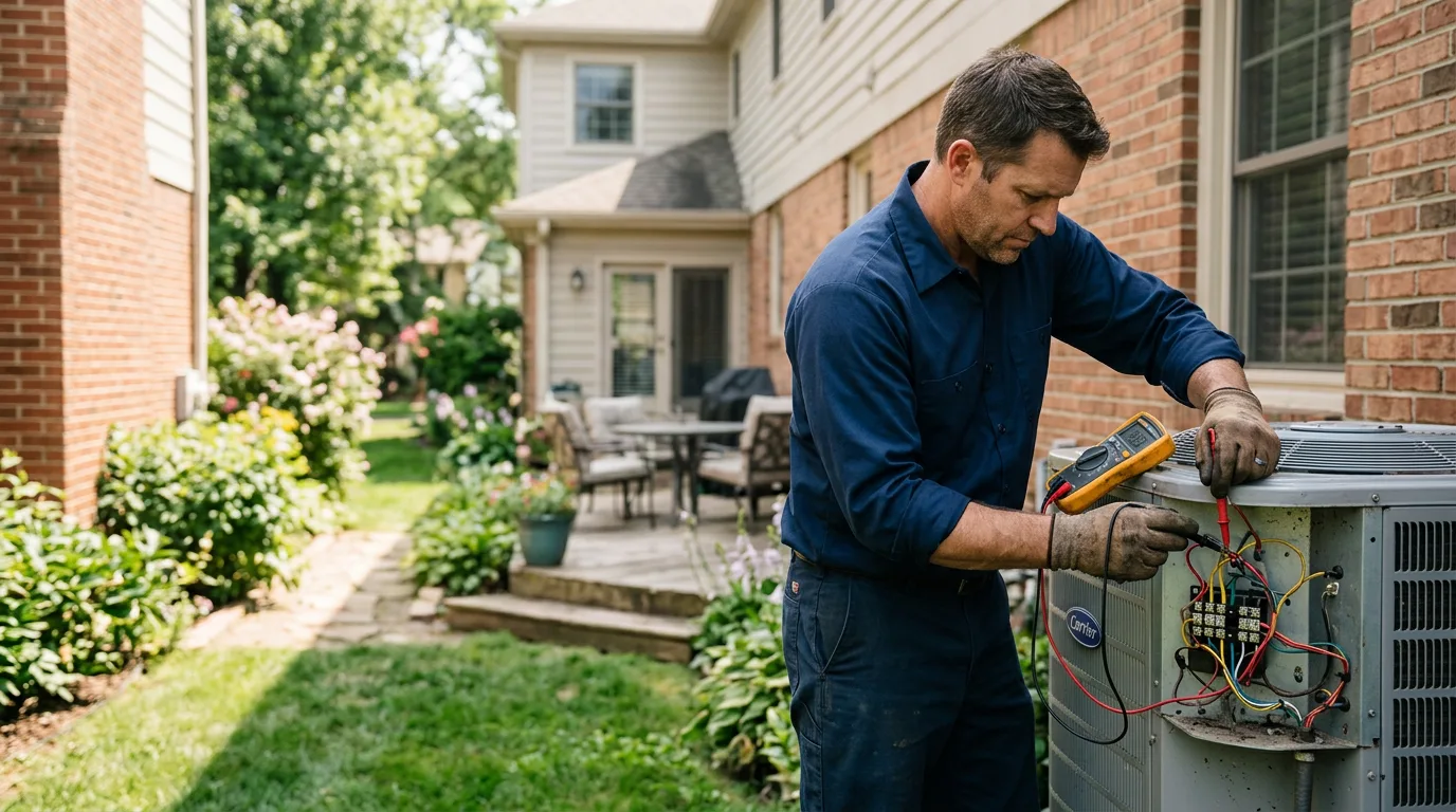 HVAC technician working near Old Fort, NC